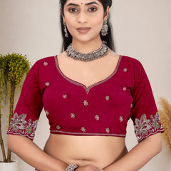 Elegant Georgette Sequins Embroidered Saree