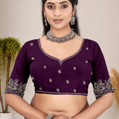 Elegant Georgette Sequins Embroidered Saree