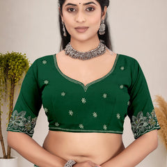 Elegant Georgette Sequins Embroidered Saree