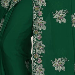 Elegant Georgette Sequins Embroidered Saree