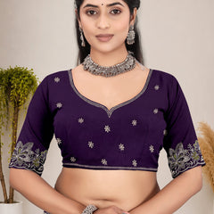 Elegant Georgette Sequins Embroidered Saree