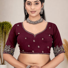 Elegant Georgette Sequins Embroidered Saree