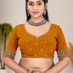 Elegant Georgette Sequins Embroidered Saree