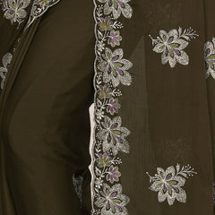Elegant Georgette Sequins Embroidered Saree