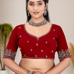 Elegant Georgette Sequins Embroidered Saree